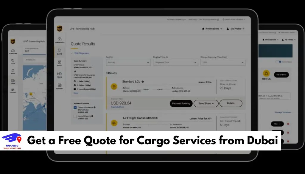 Get a Free Quote for Cargo Services from Dubai
