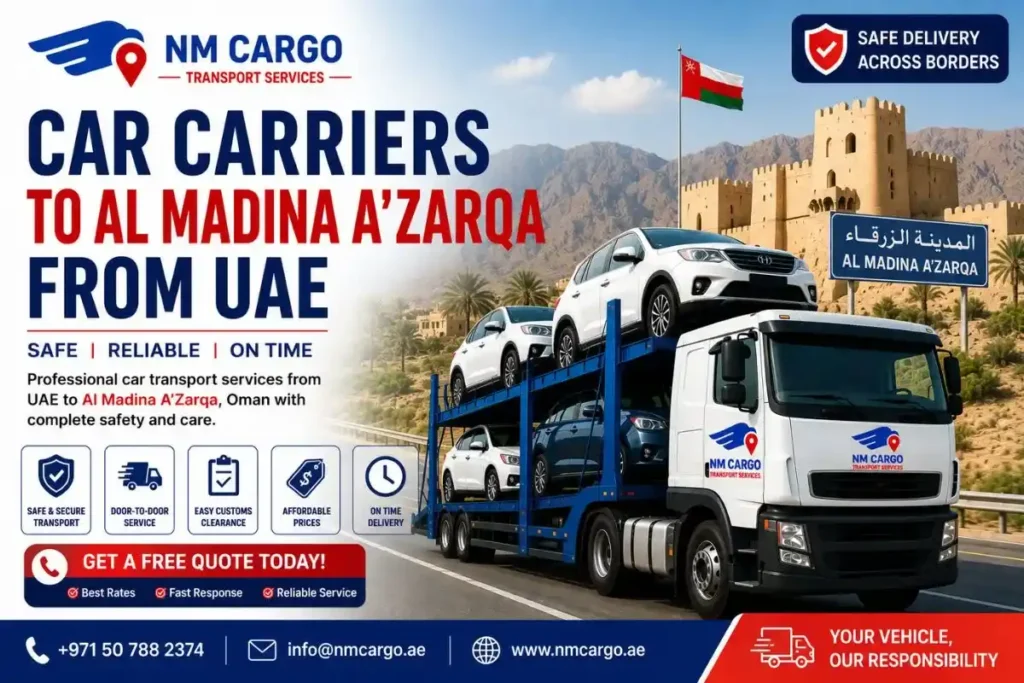 Car Carriers to Al Madina A'Zarqa from UAE