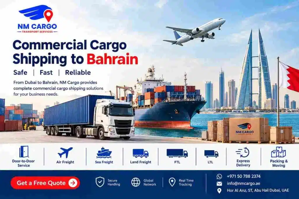Commercial Cargo Shipping -to -Bahrain