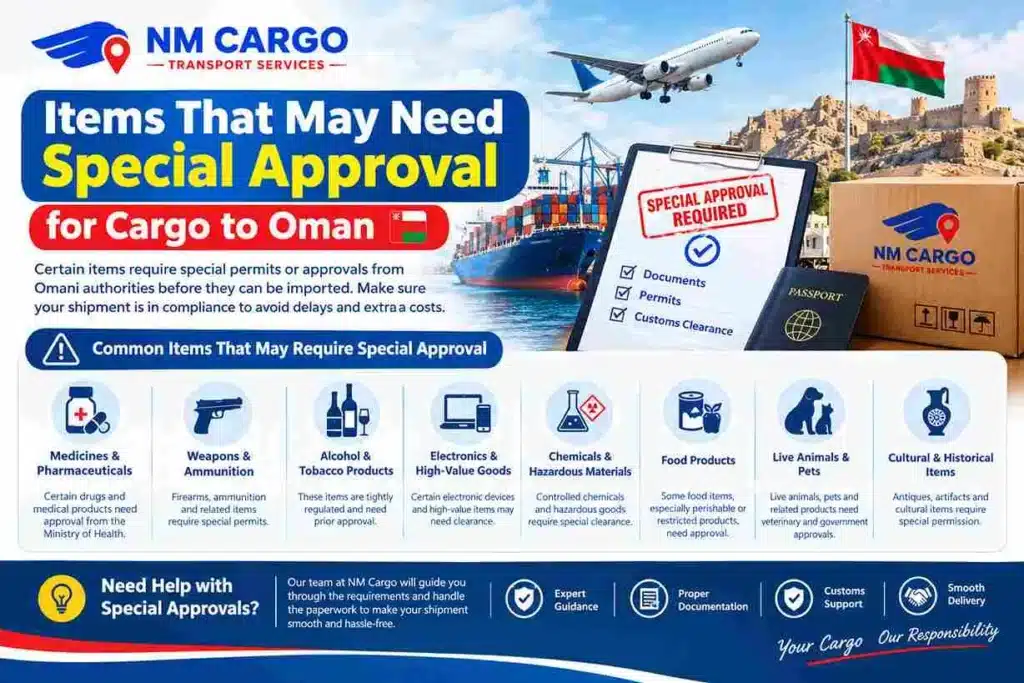 Prohibited and Restricted Items for Cargo to Oman from Dubai​